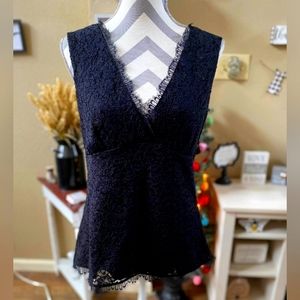 Large New York & Company black Lace sleeveless top